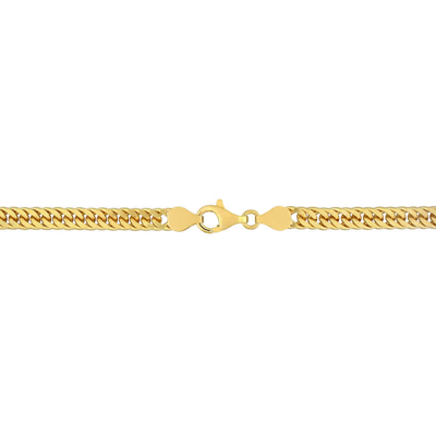 Shop Amour 5.5mm Double Curb Link Chain Bracelet In 18k Yellow Gold Plated Sterling Silver