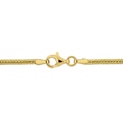 Shop Amour 2mm Herringbone Chain Bracelet In Yellow Plated Sterling Silver