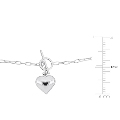 Shop Amour Heart Charm Bracelet In Sterling Silver In White