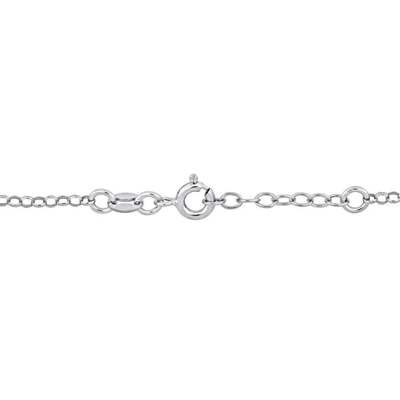 Shop Amour White Dog Charm Bracelet In Sterling Silver