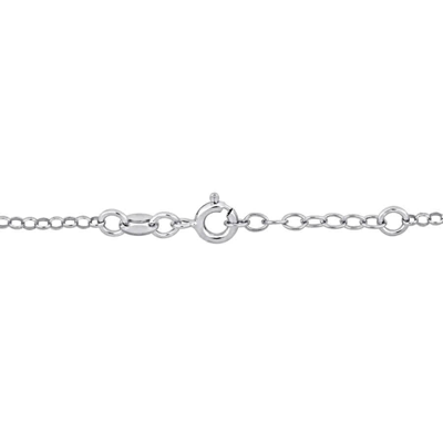 Amour White Dog Charm Bracelet In Sterling Silver In White