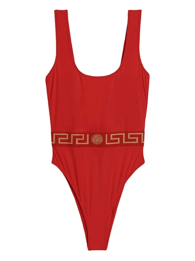 Shop Versace 'greca E Medusa' One-piece Swimsuit