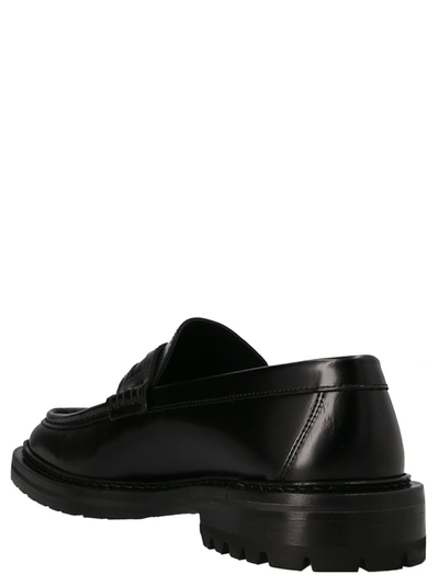 Shop Moschino Abrasive Leather Loafers