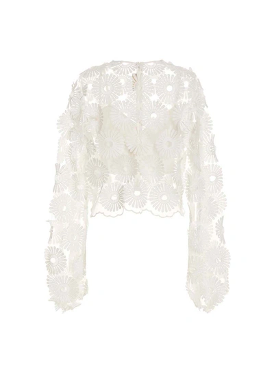 Shop Elie Saab Embroidery Tulle Top