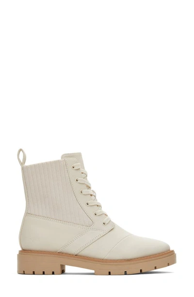 Shop Toms Evelyn Lace-up Boot In Beige