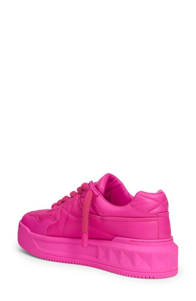 Shop Valentino Garavani Xl One Stud Low Top Sneaker In Uwt-pink Pp