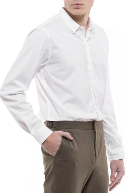 Shop D.rt Main Solid Performance Button-up Shirt In White