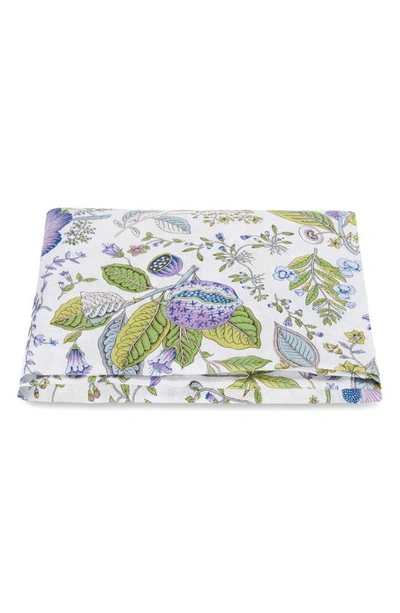 Matouk Pomegranate Linen Flat Sheet In Lilac