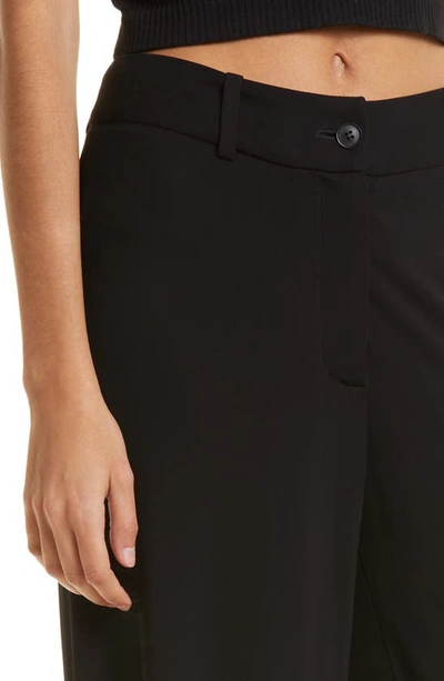 Shop Nili Lotan Kiera Wide Leg Jersey Pants In Black
