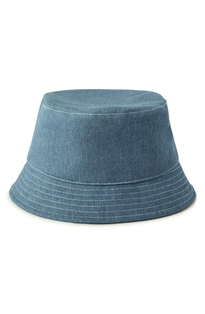 Shop Mulberry Denim Bucket Hat In Denim Blue