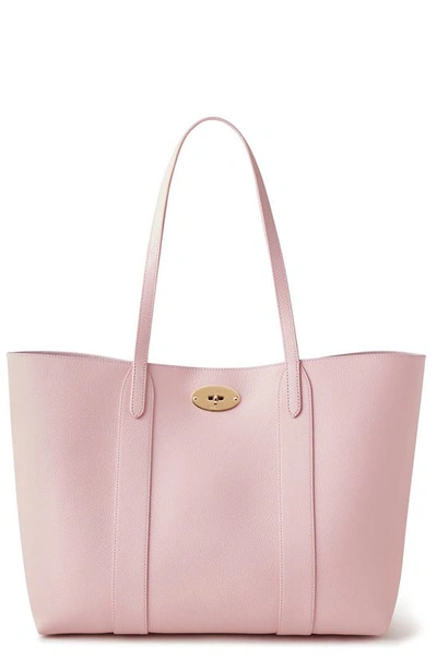 Shop Mulberry Bayswater Leather Tote In Powder Rose
