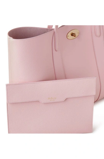 Shop Mulberry Bayswater Leather Tote In Powder Rose