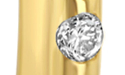 Zoë Chicco 14k Yellow Gold Pave & Bead Diamond Oval Huggie Hoop Earrings In 14k Yellow Gold