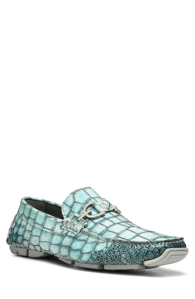 Shop Donald Pliner Dacio Driving Shoe In Aqua