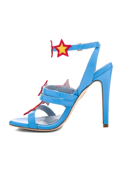 Shop Chiara Ferragni Patent Strappy Heel In Sky Blue