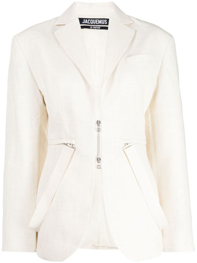 Shop Jacquemus Jacket In Off White