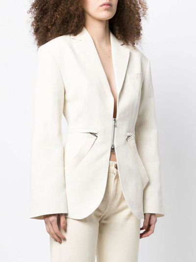 Shop Jacquemus Jacket In Off White