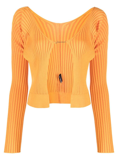 Shop Jacquemus Sweater In Light Orange