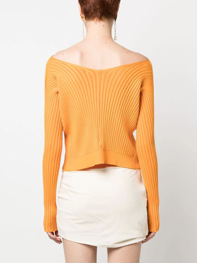 Shop Jacquemus Sweater In Light Orange