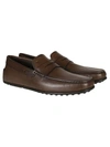 Tod's City Gommini Leather Drivers In Marrone