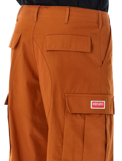 Shop Kenzo Cargo Workwear Pant In Rust