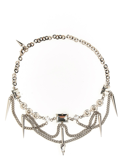 Shop Alessandra Rich Chain Necklace In Silver