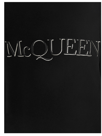 Shop Alexander Mcqueen Sweater With Embroidered Logo In Black