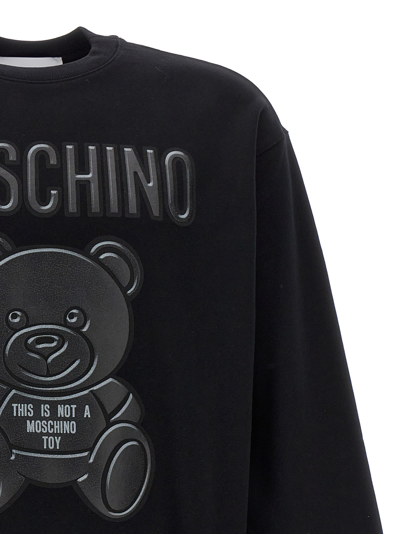 Shop Moschino Teddy Sweatshirt In Black