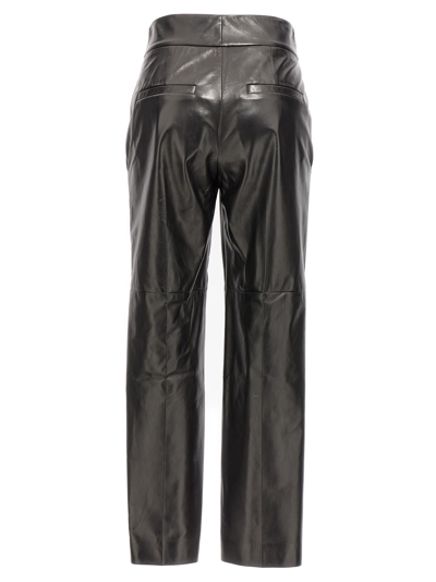 Shop Brunello Cucinelli Leather Pants In Black