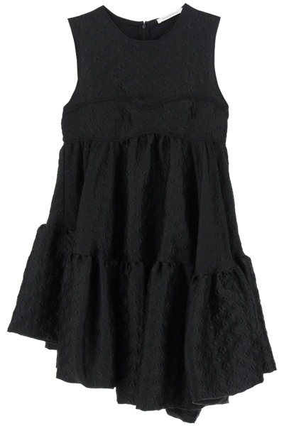 Shop Cecilie Bahnsen Divya Louise Short Balloon Dress In Black (black)