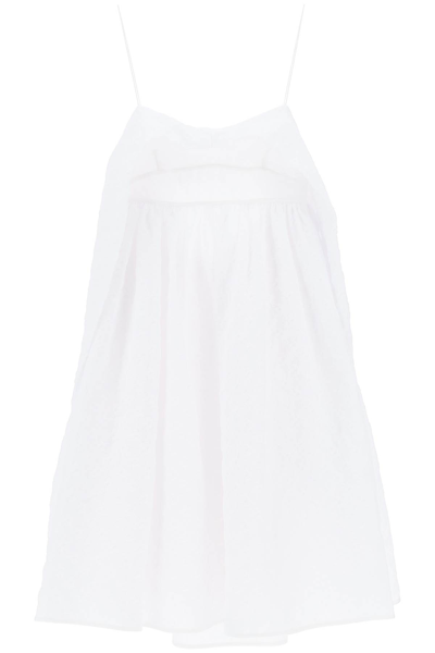 Shop Cecilie Bahnsen Susu Matlasse Dress In White (white)