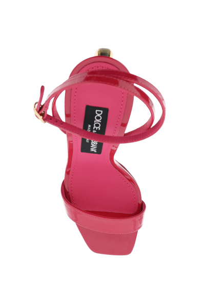 Shop Dolce & Gabbana Dg Pop Heel Sandals In Ciclamino (pink)