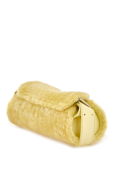 Shop Jil Sander Mini Cannolo Crossbody Bag In Lemon (yellow)