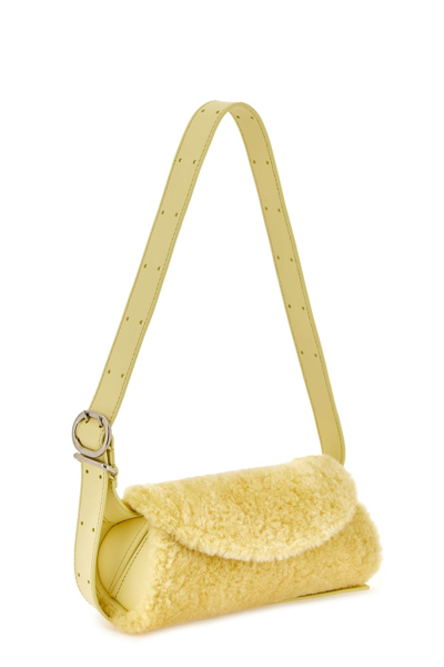 Shop Jil Sander Mini Cannolo Crossbody Bag In Lemon (yellow)