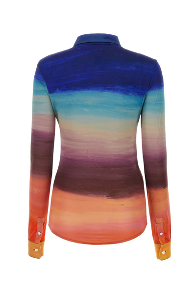 Marni Multicoloured Viscose Jersey Shirt With Dark Side Of The Moon Print In Multicolor