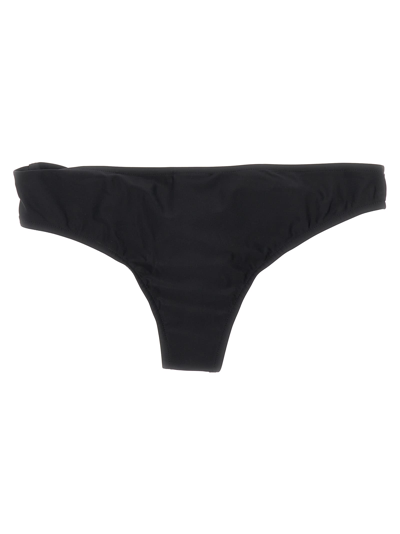 Shop Courrèges Twisted Bikini Bottoms In Black