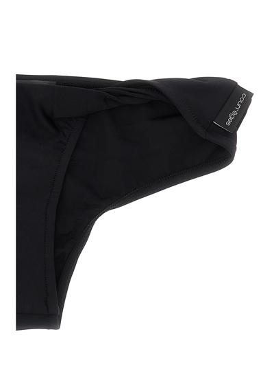 Shop Courrèges Twisted Bikini Bottoms In Black