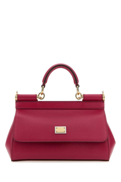 Shop Dolce & Gabbana Sicily Small Top Handle Bag In Pink