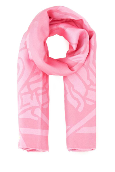 Shop Burberry Equestrian Knight Wraparound Scarf In Pink