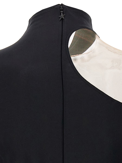 Shop Mugler Sheer Tulle Bodysuit In Black