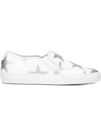 Givenchy Star Print Slip-on Sneakers In White