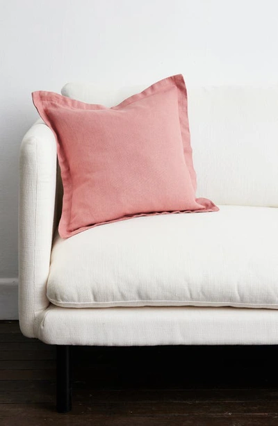 Shop Bed Threads French Linen Accent Pillow Cover In Pink Tones
