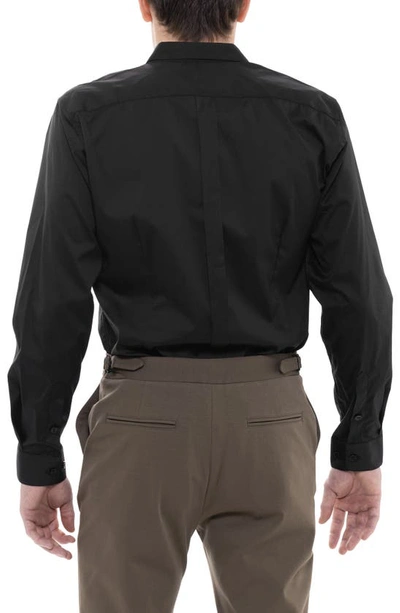 Shop D.rt Main Solid Performance Button-up Shirt In Black