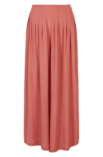 Shop Allsaints Hezzy Wide Leg Trousers In Tainted Pink