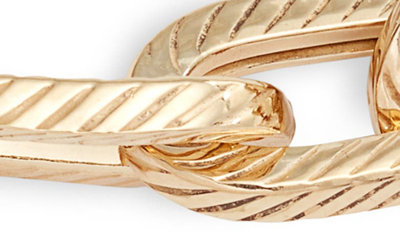Shop Jennifer Zeuner Kobe Textured Link Bracelet In 14k Yellow Gold Plated Silver