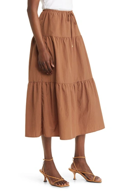 Rails Mary Tiered Midi Skirt In Toffee