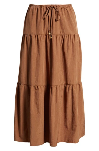 Rails Mary Tiered Midi Skirt In Toffee