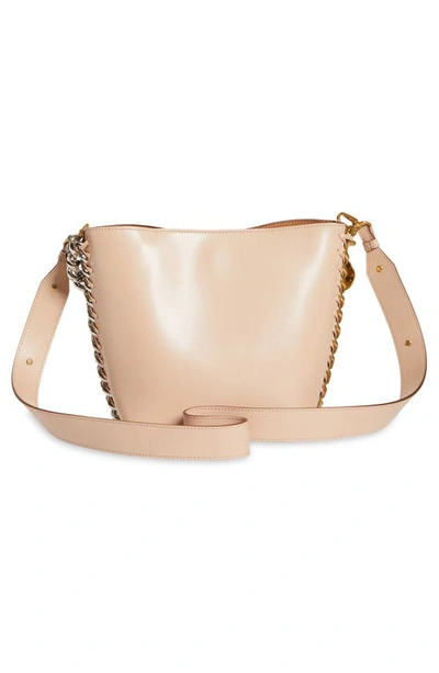 Shop Stella Mccartney Frayme Faux Leather Bucket Bag In 6802 Blush