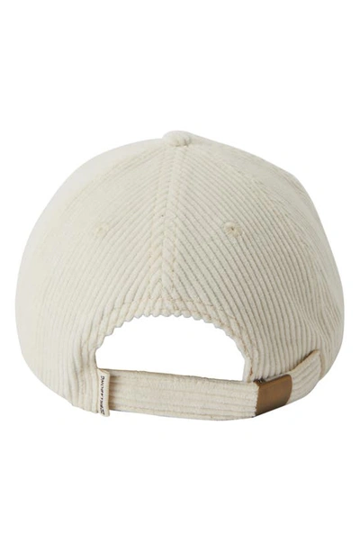 Shop Billabong Embroidered Logo Cotton Twill Baseball Cap In Salt Crystal 1