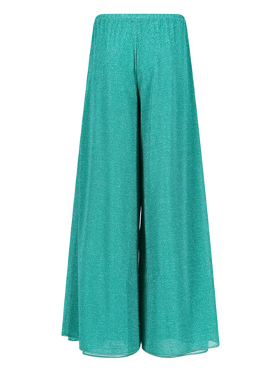 Shop Oseree Trousers In Blue